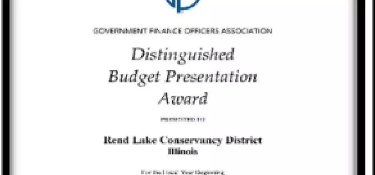 Recognizing Excellence: Rend Lake Conservancy District Honored with Top Budget Presentation Award