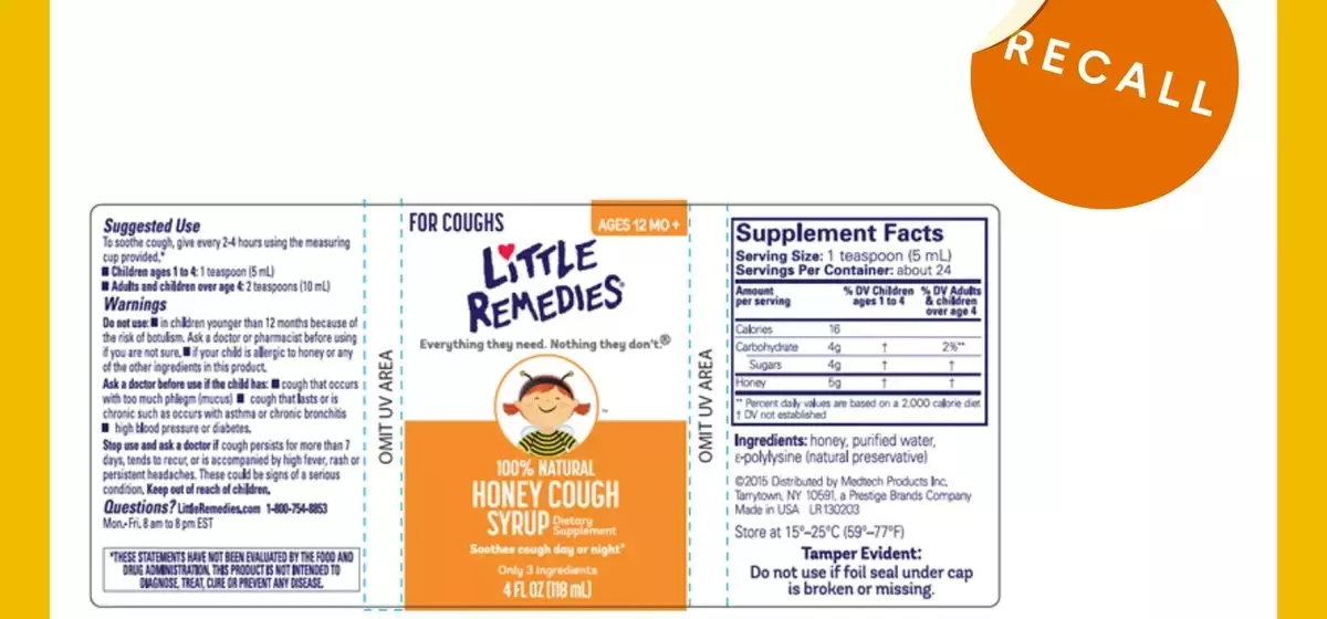 Little Remedies Honey Cough Syrup Recalled Nationwide Due to Contamination Risk