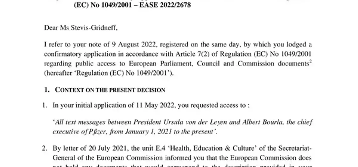 EU Commission Accused of Destroying COVID Vaccine Text Messages