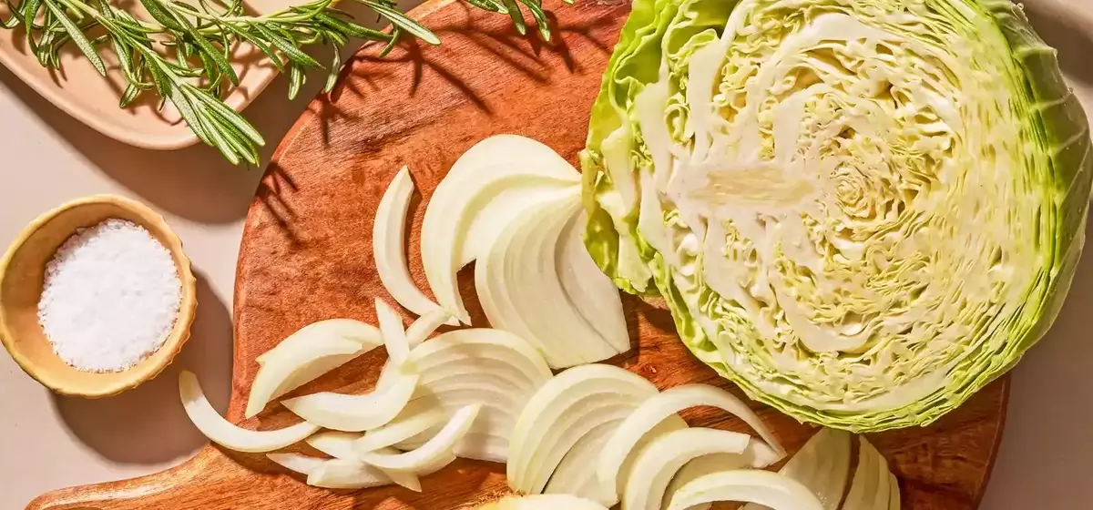Roasted Cabbage Salad with Rosemary-Garlic Vinaigrette
