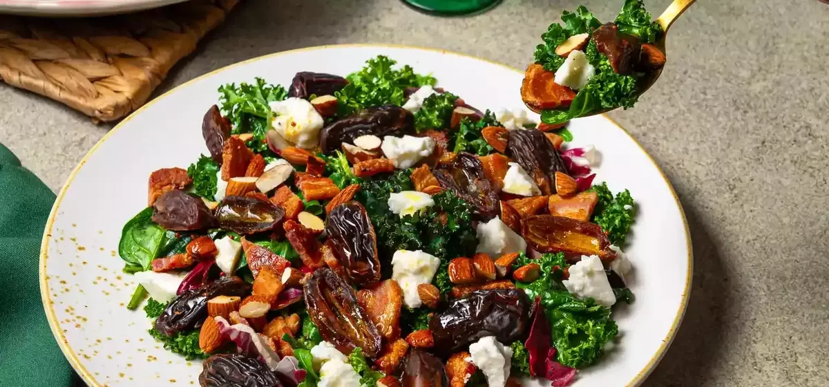 Bacon and Date Salad with Tangy Vinaigrette