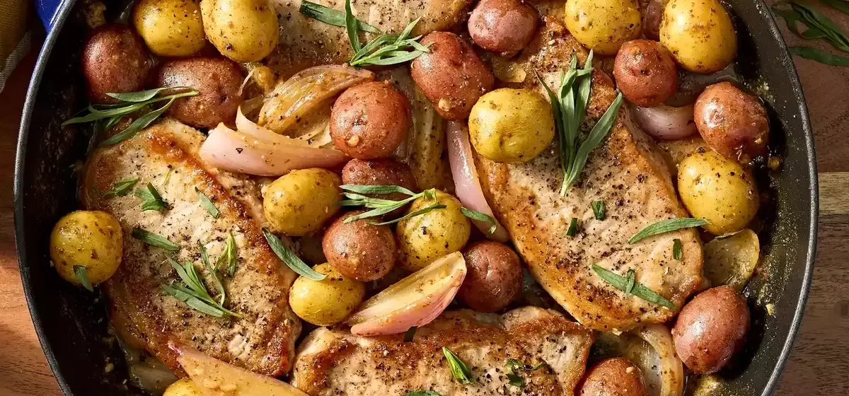 Honey-Mustard Pork Chops with Potatoes: A Quick and Healthy Meal