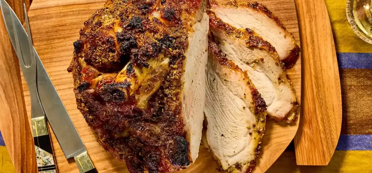 Mastering the Art of Slow-Roasted Fresh Ham with Maple-Bourbon Glaze