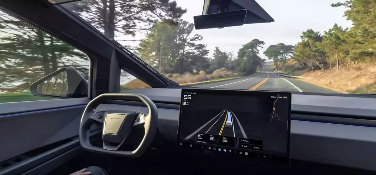 Tesla Cybertruck's Full Self-Driving System Misinterprets Road Markings at High Speeds