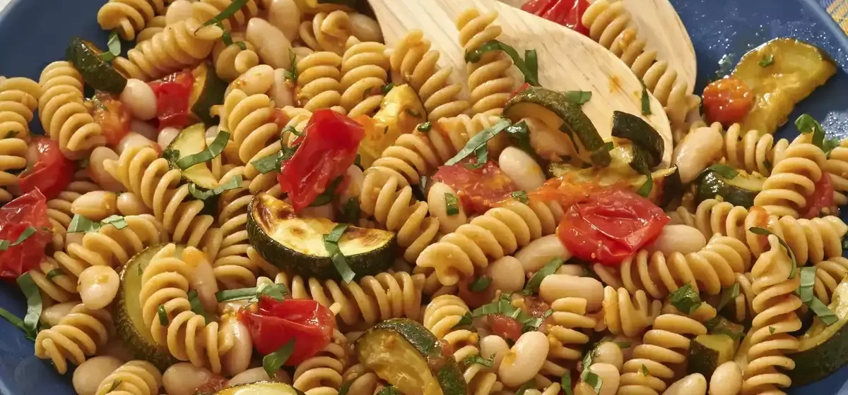 Nourishing Roasted Vegetable and Bean Pasta Salad