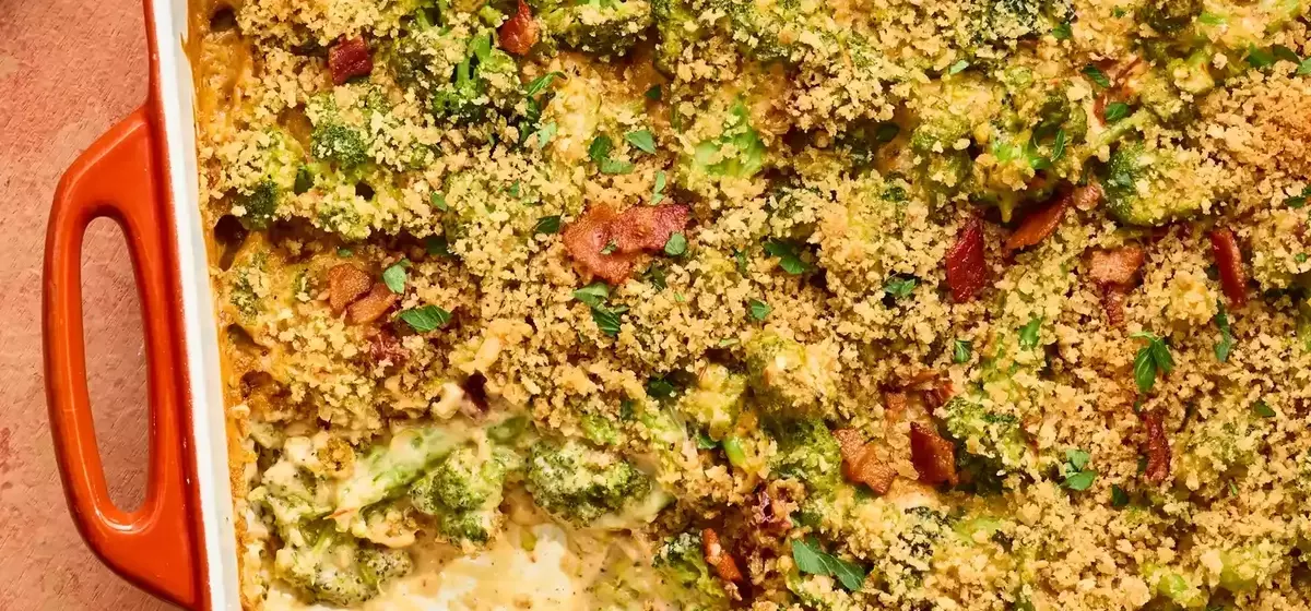 Luxurious Broccoli Bake with Sun-Dried Tomato and Bacon