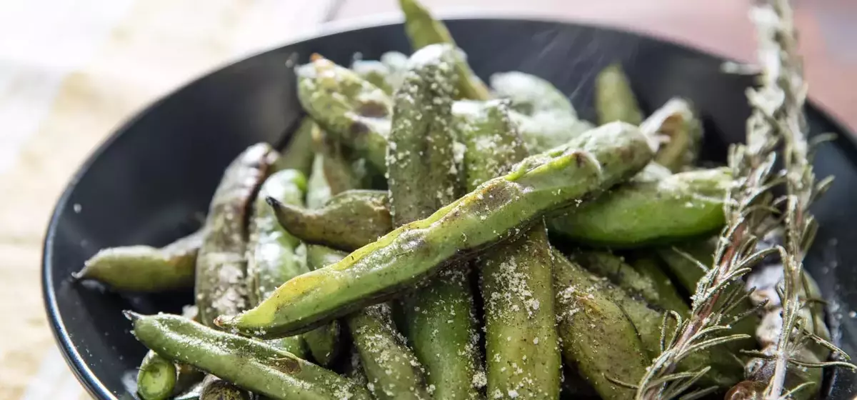 Effortless Broiled Fava Beans with Herb-Infused Salt