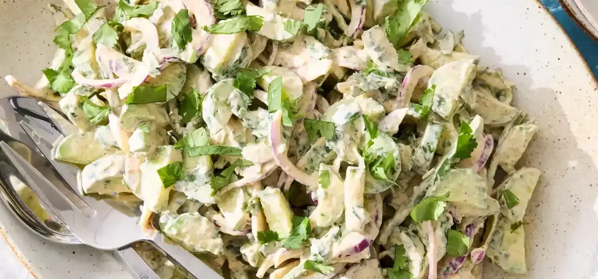 Refreshing Cucumber Salad with Spicy Yogurt Dressing: A Culinary Journey from Childhood Snacks