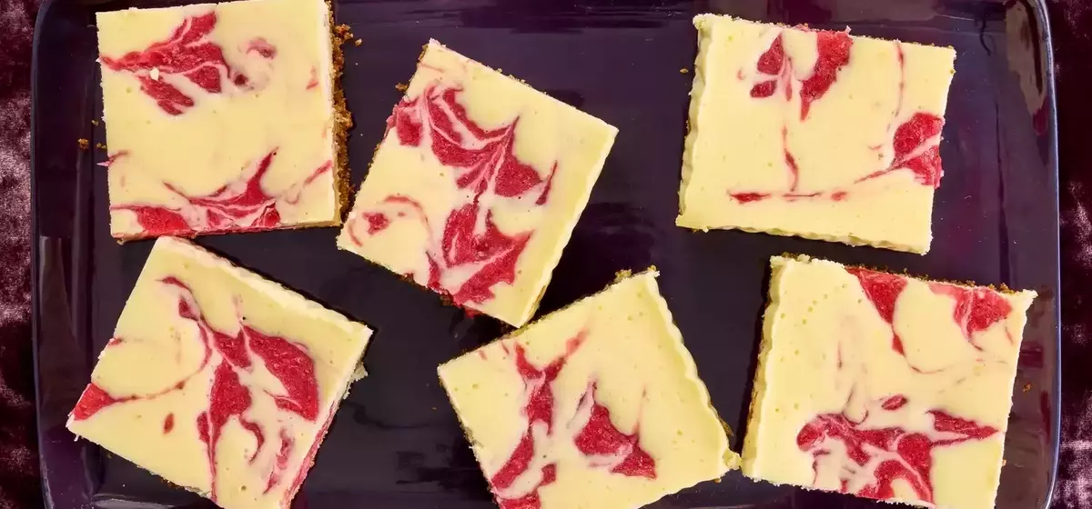Delectable Strawberry & Goat Cheese Cheesecake Squares