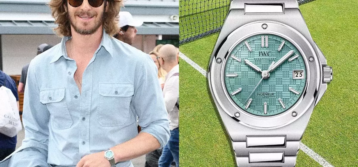 Andrew Garfield's Wimbledon Style: A Blue-Toned IWC Ingenieur Steals the Show