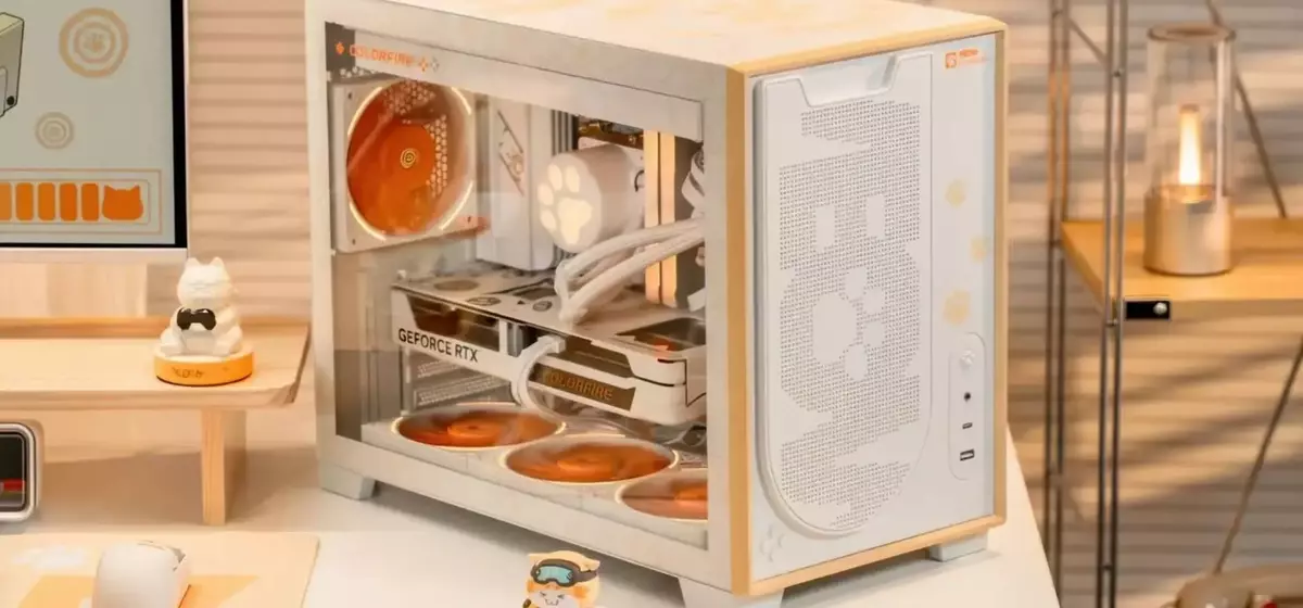 Colorfire's Cat-Themed PC Case Features an Adorable Paw-Print Power Button