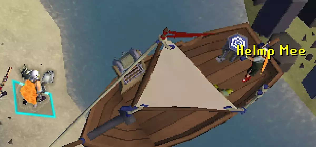 Old School RuneScape Players' Boats Get Stuck in Narrow River