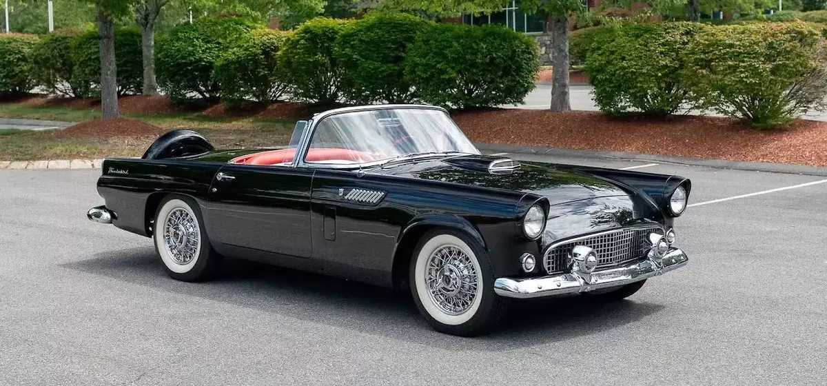 Rare 1956 Ford Thunderbird with Low Indicated Mileage Hits the Auction Block