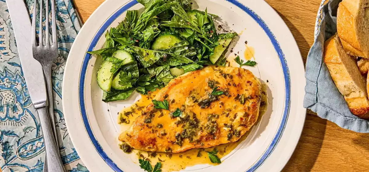 Effortless Elegance: Rapid Lemon-Herb Chicken with Pan Sauce