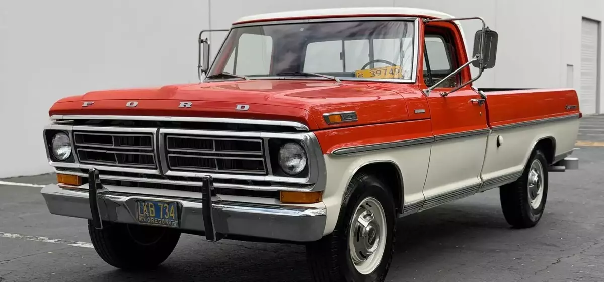 Rare 1972 Ford F-250 Sport Custom Camper Special Goes Up for Auction