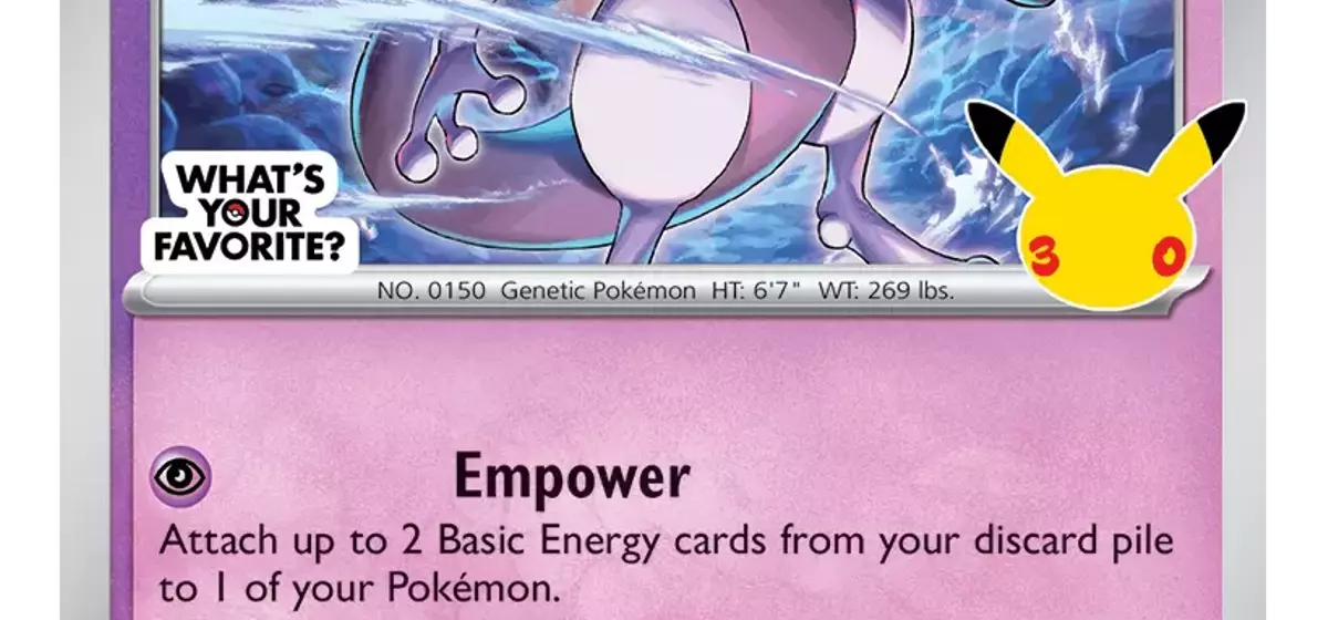 Exclusive Mewtwo Promo Card for Pokémon TCG 30th Anniversary Revealed
