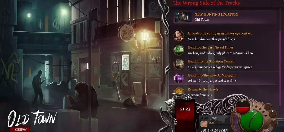 Nighthawks: A Text-Based Vampire RPG with Deep Narrative and Moral Quandaries