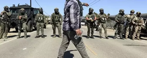 Federal Agents and Protesters Clash During Farm Raid in Southern California