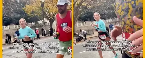 Boyfriend's Snack Sabotage During Marathon Sparks Online Outrage