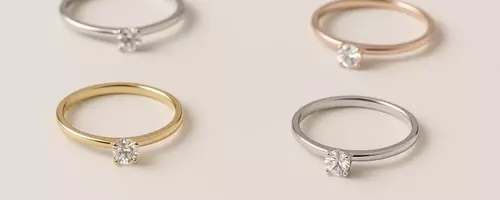 Diamond Rings with Minimalist Design