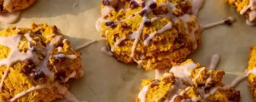 Effortless Pumpkin Chocolate-Chip Drop Scones