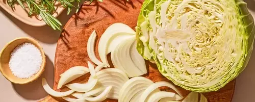 Roasted Cabbage Salad with Rosemary-Garlic Vinaigrette
