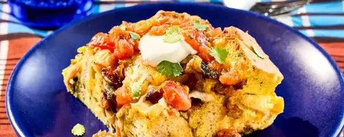 Southwest-Style Cheesy Breakfast Strata: A Hearty Make-Ahead Meal