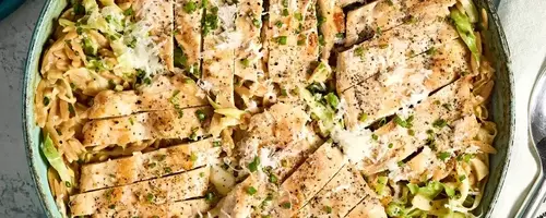 One-Pan Lemon Chicken Orzo with Tender Cabbage