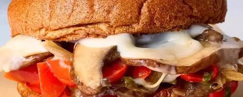 Vegetarian Portobello "Philly Cheese Steak" Sandwich: A Delightful and Healthy Twist