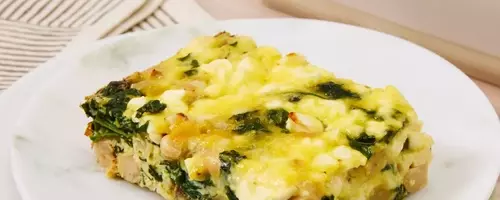 Wholesome Spinach & White Bean Egg Bake with Feta