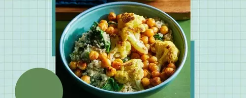 The Ultimate High-Fiber Lunch: Roasted Chickpea Curry Bowl