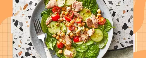 The Ultimate High-Protein Mediterranean Lunch: Chickpea Tuna Salad