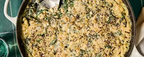 Creamy Lemon-Parmesan Spinach & White Bean Casserole: A Wholesome Delight