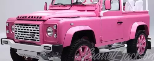 Unique Barbie-Themed Land Rover Defender 90 Up for Auction