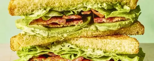 Bacon, Lettuce, and Avocado Sandwich with Herb Aioli