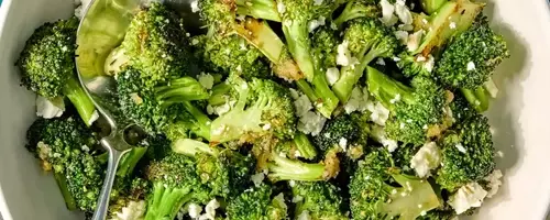 Delectable Lemon Feta Melting Broccoli