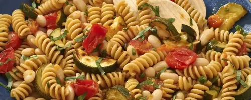 Nourishing Roasted Vegetable and Bean Pasta Salad