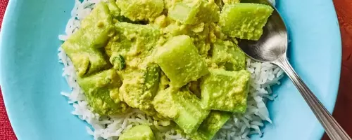 Kakdichi Amti: Indian Cooked Cucumbers with Coconut-Tamarind Sauce