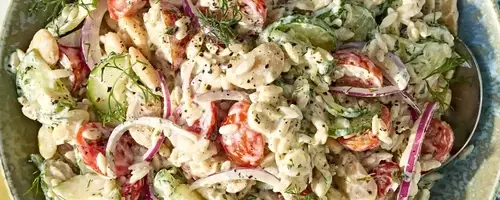 Refreshing Orzo Salad with Creamy Herb Dressing