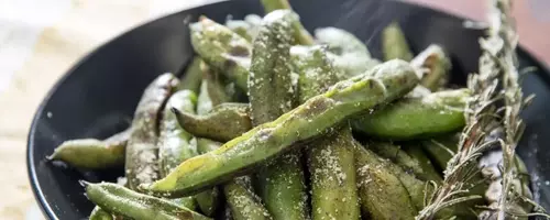 Effortless Broiled Fava Beans with Herb-Infused Salt