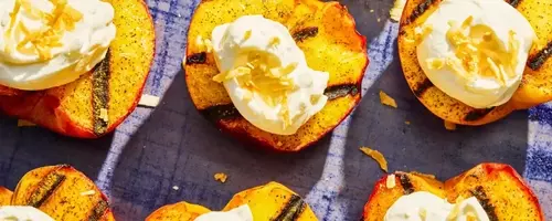 Effortless Grilled Peaches with Coconut Whipped Cream
