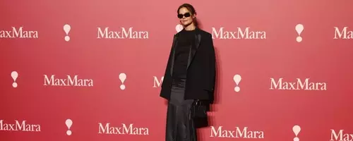 Katie Holmes Embraces 'Summer Goth' Look at Max Mara Show