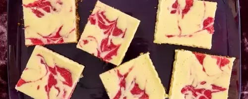 Delectable Strawberry & Goat Cheese Cheesecake Squares