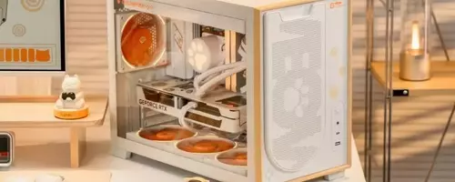 Colorfire's Cat-Themed PC Case Features an Adorable Paw-Print Power Button
