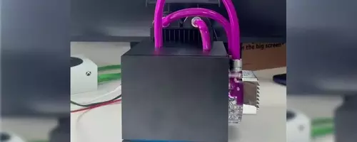 The First Water-Cooled Steam Machine: A Pink Tubing Spectacle