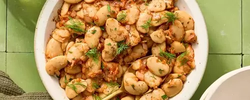 Greek Butter Bean Salad with Tomatoes, Dill, and Oregano: A Quick and Flavorful Delight