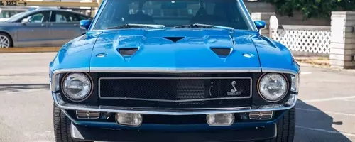 A Rare 1970 Acapulco Blue Shelby Mustang GT350 with Low Mileage Goes Up for Auction
