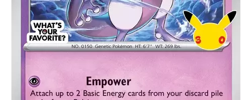 Exclusive Mewtwo Promo Card for Pokémon TCG 30th Anniversary Revealed